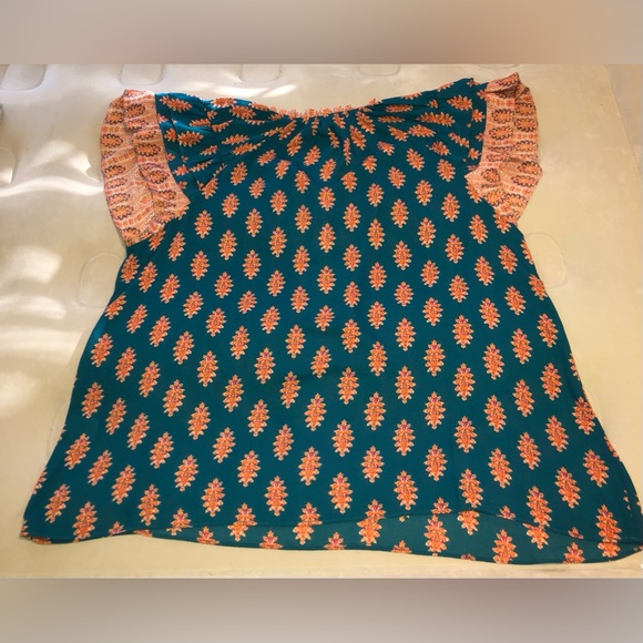 Rose + Olive Flutter cap sleeve blouse size 1X new with tags NWT - Picture 8 of 12